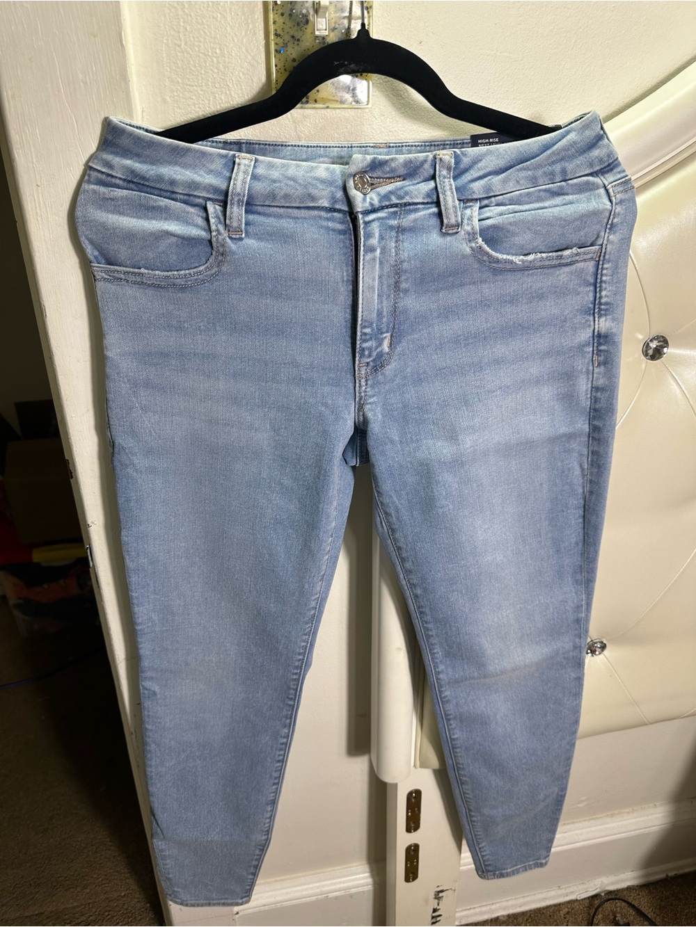 American Eagle Outfitters Curvy Jegging High Rise Light Wash Skinny Jeans Size 6